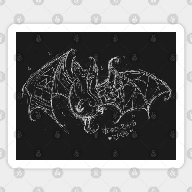 Weird Bats Club Sticker by RhunaArt